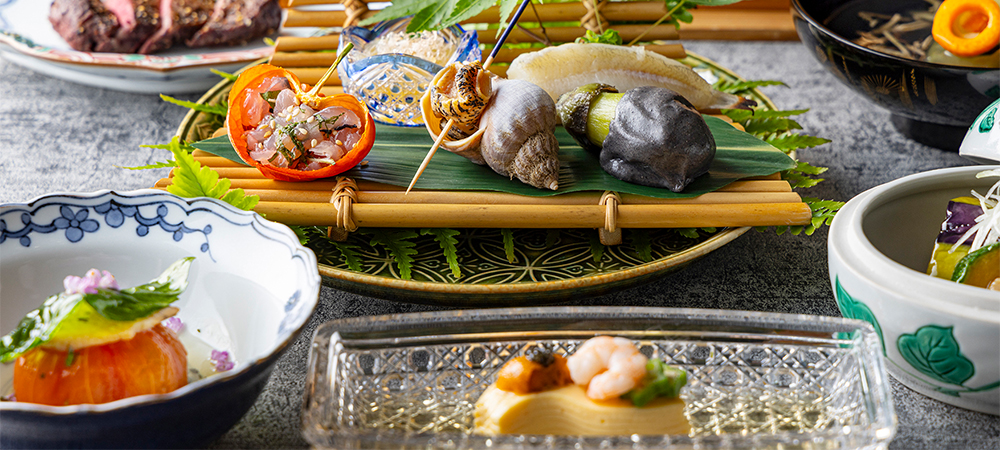 四季折々の食材を取り入れた会席ディナー『琴平(ことひら)~清流会席~』